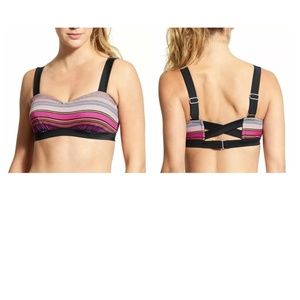 Athleta Capri Stripe Bikini Top Size 34B/C